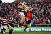 10 December 2016; Adam Thompstone of Leicester Tigers in action against Darren Sweetnam of Munster during the European Rugby Champions Cup Pool 1 Round 3 match between Munster and Leicester Tigers at Thomond Park in Limerick. Photo by Diarmuid Greene/Sportsfile