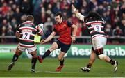 10 December 2016; Darren Sweetnam of Munster in action against Tom Youngs and Logovii Mulipola of Leicester Tigers during the European Rugby Champions Cup Pool 1 Round 3 match between Munster and Leicester Tigers at Thomond Park in Limerick. Photo by Diarmuid Greene/Sportsfile