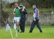 10 December 2016; Ryan O'Dwyer of Leinster is helped off the field after picking up an injury in the second half during the GAA Interprovincial Hurling Championship Semi-Final between Connacht and Leinster at McDonagh Park in Co. Tipperary. Photo by Piaras Ó Mídheach/Sportsfile