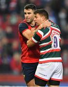10 December 2016; Conor Murray, left, of Munster and Ben Youngs of Leicester Tigers during the European Rugby Champions Cup Pool 1 Round 3 match between Munster and Leicester Tigers at Thomond Park in Limerick. Photo by Brendan Moran/Sportsfile