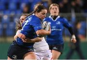 10 December 2016; Michelle Claffey of Leinster is tackled by Jemma Jackson of Ulster during the Women's Interprovincial Rugby Championship Round 2 match between Leinster and Ulster at Donnybrook Stadium in Dublin. Photo by Matt Browne/Sportsfile