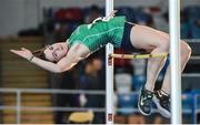 10 December 2016; Anna McCauley of Ireland, from Methodist College, Belfast, competes in the Over 16 Girls high jump event at the Combined Events Schools International games at Athlone IT in Co. Westmeath. Photo by Cody Glenn/Sportsfile