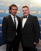 4 May 2011; At the Bord Gáis Energy IRUPA Players Awards are Leinster's Isa Nacewa, left, with John Mullins, CEO, Bord Gáis Energy. Burlington Hotel, Dublin. Picture credit: Brendan Moran / SPORTSFILE