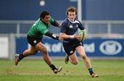 7 May 2011; Bryan Croke, Leinster, is tackled by Mata Fafita, Connacht. Junior Interprovincial, Leinster v Connacht, Donnybrook Stadium, Donnybrook. Picture credit: Brendan Moran / SPORTSFILE