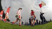 7 May 2011; The Cork team during the pre-match parade. Bord Gais Energy National Football League Division One Final, Cork v Laois, Parnell Park, Donnycarney, Dublin. Picture credit: Stephen McCarthy / SPORTSFILE