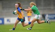7 May 2011; Eimear Considine, Clare, in action against Claire Woods, Fermanagh. Bord Gais Energy National Football League Division Three Final, Fermanagh v Clare, Parnell Park, Donnycarney, Dublin. Picture credit: Ray McManus / SPORTSFILE