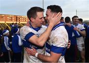 11 December 2016; St Vincent's Tomas Quinn, left, and Shane Carthy celebrate following their victory in the AIB GAA Football Senior Club Championship Final match between Rhode and St Vincent's at O'Moore Park in Portlaoise, Co. Laois. Photo by Ramsey Cardy/Sportsfile