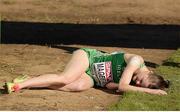 11 December 2016; Ciara Mageean of Ireland lays on the floor because of exhaustion during the womens senior race at 2016 Spar European Cross Country Championships in Chia, Italy. Photo by Eóin Noonan/Sportsfile