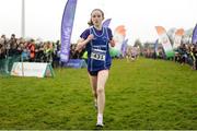 11 December 2016; Fiona Dillon, Thomastown A.C, Co. Kilkenny, on her way to winning the Girl U13 2500m race during the Irish Life Health Novice & Juvenile Uneven Age National Cross Country Championships at Dundalk I.T. in Co. Louth. Photo by Seb Daly/Sportsfile