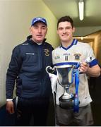 11 December 2016; St Vincent's manager Tommy Conroy and captain Diarmuid Connolly with the cup following their victory in the AIB GAA Football Senior Club Championship Final match between Rhode and St Vincent's at O'Moore Park in Portlaoise, Co. Laois. Photo by Ramsey Cardy/Sportsfile