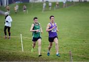 11 December 2016; Scott Rankin, right, Foyle Valley A.C, Co. Derry, leads eventual winner John Paul Williamson, Derry Track Club, Co Derry, during the Novice Men's 6000m race during the Irish Life Health Novice & Juvenile Uneven Age National Cross Country Championships at Dundalk I.T. in Co. Louth. Photo by Seb Daly/Sportsfile