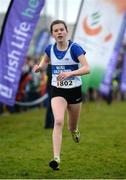 11 December 2016; Lucy Holmes, West Waterford A.C, Co. Waterford, on her way to winning the Girls U15 3500m race during the Irish Life Health Novice & Juvenile Uneven Age National Cross Country Championships at Dundalk I.T. in Co. Louth. Photo by Seb Daly/Sportsfile