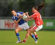 7 May 2011; Treacy Lawlor, Laois, in action against Annie Walsh, Cork. Bord Gais Energy National Football League Division One Final, Cork v Laois, Parnell Park, Donnycarney, Dublin. Picture credit: Stephen McCarthy / SPORTSFILE