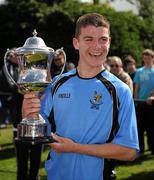 8 May 2011; Belvedere FC captain Darragh Lenihan with the Paul McGrath cup. Dublin and District Schoollboys League Finals, Paul McGrath Cup Final, Belvedere FC v St Joseph's Boys FC, A.U.L. Complex, Clonshaugh, Dublin. Picture credit: Ray McManus / SPORTSFILE