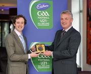 6 May 2011; Former Tipperary hurler and manager Nicky English, right, is presented with a momento by Peter Sweeney, Secretary of the Gaelic Writers Association, after being honoured at the Cadbury Gaelic Writers Association Awards. 2011 Cadbury's Gaelic Writers Association Awards, Louis Fitzgerald Hotel, Clondalkin, Dublin. Picture credit: Brendan Moran / SPORTSFILE