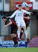 9 May 2011; Mark Quigley, Dundalk, in action against Mark Rossiter and Liam Burns, right, Bohemians. Airtricity League Premier Division, Bohemians v Dundalk, Dalymount Park, Dublin. Picture credit: Brendan Moran / SPORTSFILE