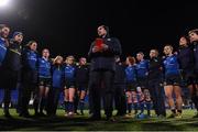 10 December 2016; Adam Griggs head coach of Leinster with his players after the Women's Interprovincial Rugby Championship Round 2 match between Leinster and Ulster at Donnybrook Stadium in Dublin. Photo by Matt Browne/Sportsfile