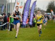 11 December 2016; Second place Sean O’Leary, left, Clonliffe Harriers A.C, Co. Dublin, and third place Craig McMeechan, right, North Down A.C, Co. Down on their way to finishing the Boys U19 6000m race during the Irish Life Health Novice & Juvenile Uneven Age National Cross Country Championships at Dundalk I.T. in Co. Louth. Photo by Seb Daly/Sportsfile