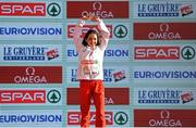 11 December 2016; Sofia Ennaoui of Poland who came first place in the womens under 23 race during the medal presentation at the 2016 Spar European Cross Country Championships in Chia, Italy. Photo by Eóin Noonan/Sportsfile