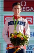 11 December 2016; Jakob Ingebrigtsen of Norway who came first place in the mens under 20 race during the medal presentation at the 2016 Spar European Cross Country Championships in Chia, Italy. Photo by Eóin Noonan/Sportsfile