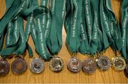 10 December 2016; A detailed view of medals during the Combined Events Schools International games at Athlone IT in Co. Westmeath. Photo by Cody Glenn/Sportsfile