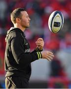 10 December 2016; Leicester Tigers head coach Aaron Mauger before the European Rugby Champions Cup Pool 1 Round 3 match between Munster and Leicester Tigers at Thomond Park in Limerick. Photo by Brendan Moran/Sportsfile