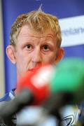 28 April 2011; Leinster's Leo Cullen during a press conference ahead of their Heineken Cup Semi-Final against Toulouse on Saturday. Leinster Rugby Press Conference, David Lloyd Riverview, Clonskeagh, Dublin. Picture credit: Matt Browne / SPORTSFILE