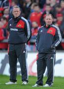 2 April 2011; Munster headcoach Tony McGahan, right, and squad advisor Mick Galwey. Celtic League, Munster v Leinster, Thomond Park, Limerick. Picture credit: Stephen McCarthy / SPORTSFILE
