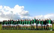 26 February 2011; The Ireland team during the National Anthem. Women's Six Nations Rugby Championship, Scotland v Ireland, Lasswade, Edinburgh, Scotland. Picture credit: Stephen McCarthy / SPORTSFILE