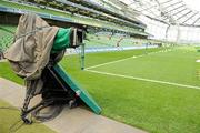 30 April 2011; A general view of a TV camera in Aviva Stadium. Heineken Cup Semi-Final, Leinster v Toulouse, Aviva Stadium, Lansdowne Road, Dublin. Picture credit: Brendan Moran / SPORTSFILE
