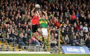 10 April 2011; Dan Gordon, Down, contests a kick out with Kieran Donaghy, Kerry. Allianz Football League, Division 1, Round 7, Kerry v Down, Fitzgerald Stadium, Killarney, Co. Kerry. Picture credit: Brendan Moran / SPORTSFILE