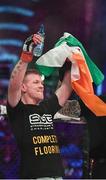 16 December 2016; Ian Cleary celebrates defeating Andrew Lofthouse in their bantamweight bout at BAMMA 27 in the 3 Arena in Dublin. Photo by Ramsey Cardy/Sportsfile