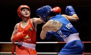 16 December 2016; Moira McElligott of Ireland, left, in action against Raven Chapman of England during their 57kg bout at the Ireland v England Boxing International in the National Stadium, Dublin. Photo by Piaras Ó Mídheach/Sportsfile