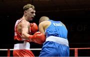 16 December 2016; Seán McComb of Ireland, left, in action against Mason Smith of England during their 64kg bout at the Ireland v England Boxing International in the National Stadium, Dublin. Photo by Piaras Ó Mídheach/Sportsfile