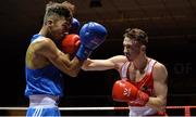 16 December 2016; Brendan Irvine of Ireland, right, in action against Ishmail Khan of England during their 52kg bout at the Ireland v England Boxing International in the National Stadium, Dublin. Photo by Piaras Ó Mídheach/Sportsfile