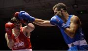 16 December 2016; Emmet Brennan of Ireland, left, in action against George Crotty of England during their 81kg bout at the Ireland v England Boxing International in the National Stadium, Dublin. Photo by Piaras Ó Mídheach/Sportsfile