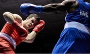 16 December 2016; Darren O’Neill of Ireland, left, in action against Chevron Clarke of England during their 91kg bout at the Ireland v England Boxing International in the National Stadium, Dublin. Photo by Piaras Ó Mídheach/Sportsfile