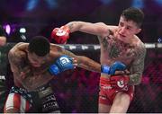 16 December 2016; James Gallagher, right, in action against Anthony Taylor during their featherweight bout at Bellator 169 in the 3 Arena in Dublin. Photo by Ramsey Cardy/Sportsfile