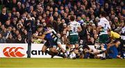 17 December 2016; Adam Byrne of Leinster goes over to score his side's first try during the European Rugby Champions Cup Pool 4 Round 4 match between Leinster and Northampton Saints at the Aviva Stadium, Dublin. Photo by Stephen McCarthy/Sportsfile