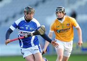 14 May 2011; John Brophy, Laois, in action against Chris McGuinness, Antrim. Leinster GAA Hurling Senior Championship, First Round, Laois v Antrim, O'Moore Park, Portlaoise, Co. Laois. Picture credit: Ray McManus / SPORTSFILE