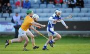 14 May 2011; Sean Burke, Laois, in action against Kevin Molloy, 4, and Aaron Graffin, Antrim. Leinster GAA Hurling Senior Championship, First Round, Laois v Antrim, O'Moore Park, Portlaoise, Co. Laois. Picture credit: Ray McManus / SPORTSFILE