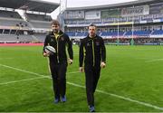 18 December 2016; Iain Henderson, left, and Tommy Bowe of Ulster ahead of the European Rugby Champions Cup Pool 5 Round 4 match between ASM Clermont Auvergne and Ulster at Stade Marcel-Michelin in Clermont-Ferrand, France. Photo by Ramsey Cardy/Sportsfile