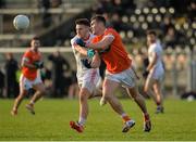 18 December 2016; Conor White of Armagh in action against Harry Loughran of Tyrone during the O'Fiaich Cup Final game between Armagh and Tyrone at Oliver Plunkett Park in Crossmaglen, Co. Armagh. Photo by Oliver McVeigh/Sportsfile