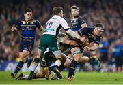 17 December 2016; Rhys Ruddock of Leinster is tackled by Paul Hill and Stephen Myler, 10, of Northampton Saints during the European Rugby Champions Cup Pool 4 Round 4 match between Leinster and Northampton Saints at the Aviva Stadium, Dublin. Photo by Stephen McCarthy/Sportsfile