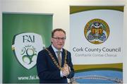 19 December 2016; Des Cahill, Lord Mayor of Cork City speaking during the Glanmire Facility Launch at Vertigo in the Cork Convention Bureau. Photo by Eóin Noonan/Sportsfile