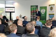 19 December 2016; John Delaney, FAI Chief Executive, speaking during the Glanmire Facility Launch at Vertigo in the Cork Convention Bureau. Photo by Eóin Noonan/Sportsfile