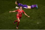 6 November 2016; Leanne Kiernan of Shelbourne Ladies celebrates after scoring her side's third goal during the Continental Tyres FAI Women's Senior Cup Final game between Shelbourne Ladies and Wexford Youths at Aviva Stadium in Lansdowne Road, Dublin. Photo by Stephen McCarthy/Sportsfile