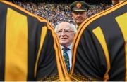 4 September 2016; President of Ireland Michael D Higgins meets the Kilkenny players before the GAA Hurling All-Ireland Senior Championship Final match between Kilkenny and Tipperary at Croke Park in Dublin. Photo by Brendan Moran/Sportsfile