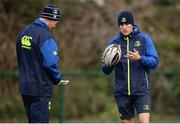 19 December 2016; Leinster backs coach Girvan Dempsey, right, and head coach Leo Cullen, left, during squad training at UCD in Belfield, Dublin. Photo by Seb Daly/Sportsfile