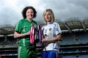 19 May 2011; MMI Group were today unveiled as the new sponsor of the Ladies Football Interprovincial Championship. In attendance at Croke Park ahead of this weekend’s action in the MMI Group Ladies Football Interprovincial Championship were Interprovincial players, Clíodhna O'Connor, Leinster, left, and Tracey Leonard, Connacht. In addition to being the tournament sponsor, MMI Group is now the official medal supplier to the Association at National level. The MMI Group Ladies Football Interprovincial Championship throws in at 11am on Saturday in Páirc Chiaráin in Athlone with Leinster v Connacht and Ulster v Munster the first of the round robin games. MMI Group Announced as Ladies Football Interprovincial Championship Sponsor, Croke Park, Dublin. Picture credit: Brian Lawless / SPORTSFILE